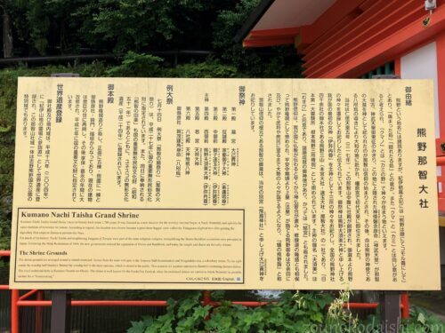 熊野那智大社説明板