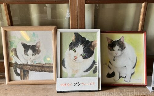 施福寺の猫フクちゃんの肖像画